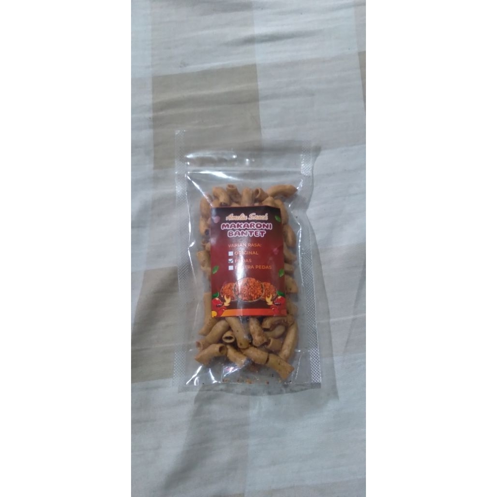 

Makaroni Bantet Pedas Gurih 50gr