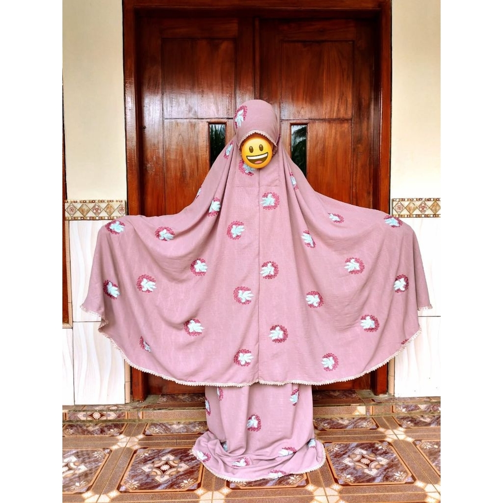 MUKENAH SYAKIRA HOME MADE potongan untuk dewasa atasan 2.4 P rok 1.2 L 155