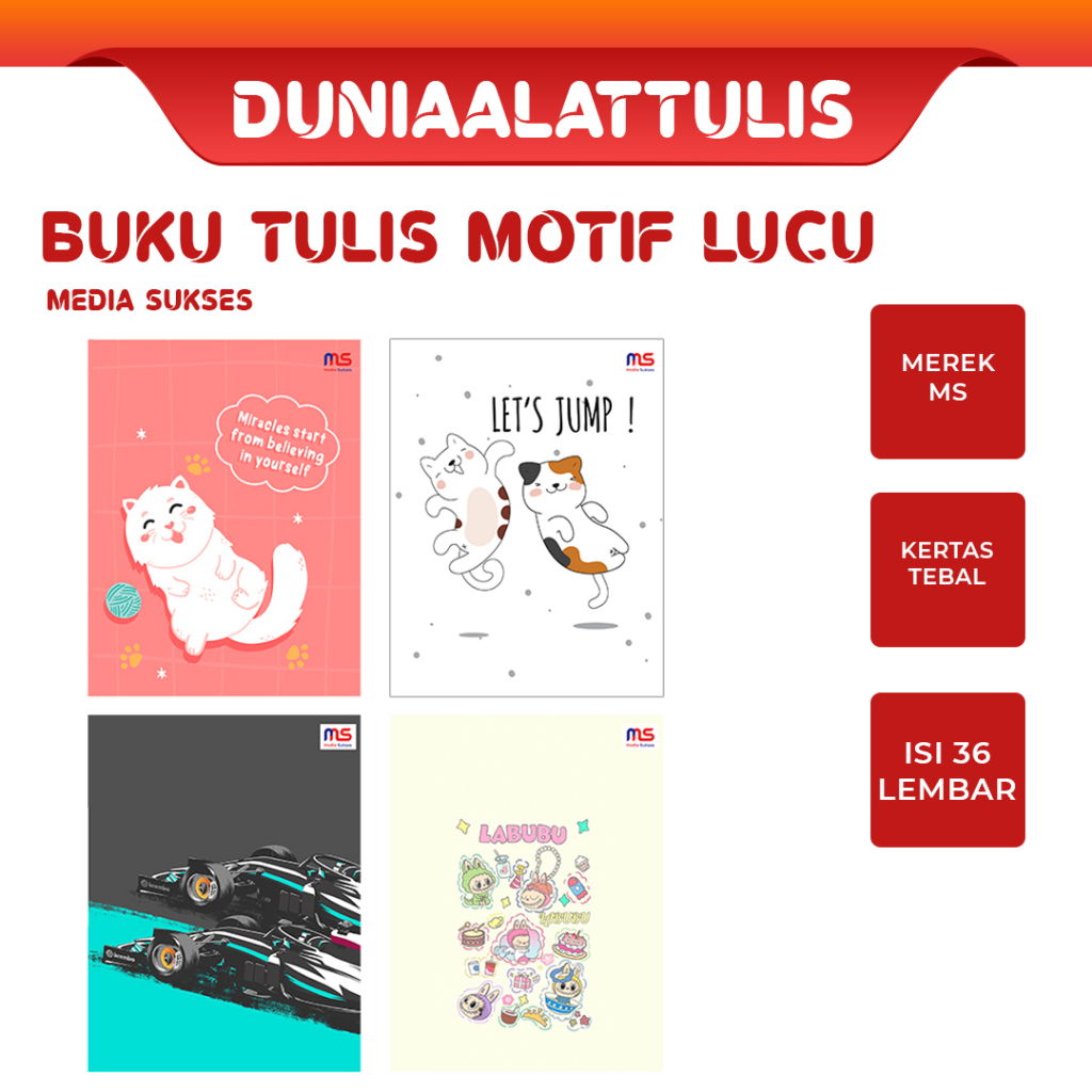 

MEDIA SUKSES - BUKU CATATAN /BUKU TULIS 38 LUCU POLOS (MSB310007)