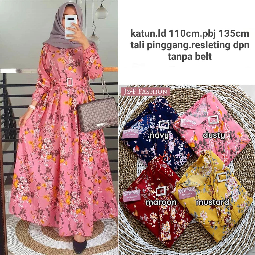 Promo Gratis Ongkir Gamis Sakura Monalisa Maxy Terbaru Gamis Muslim Sakura Maxy Dewasa