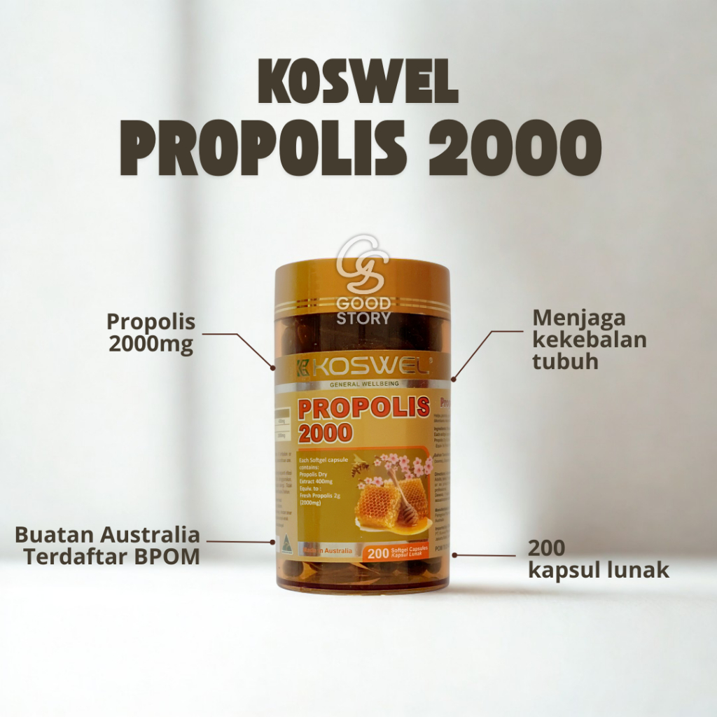 KOSWEL BEE PROPOLIS 2000 MG ISI 200 SOFTGEL KAPSUL