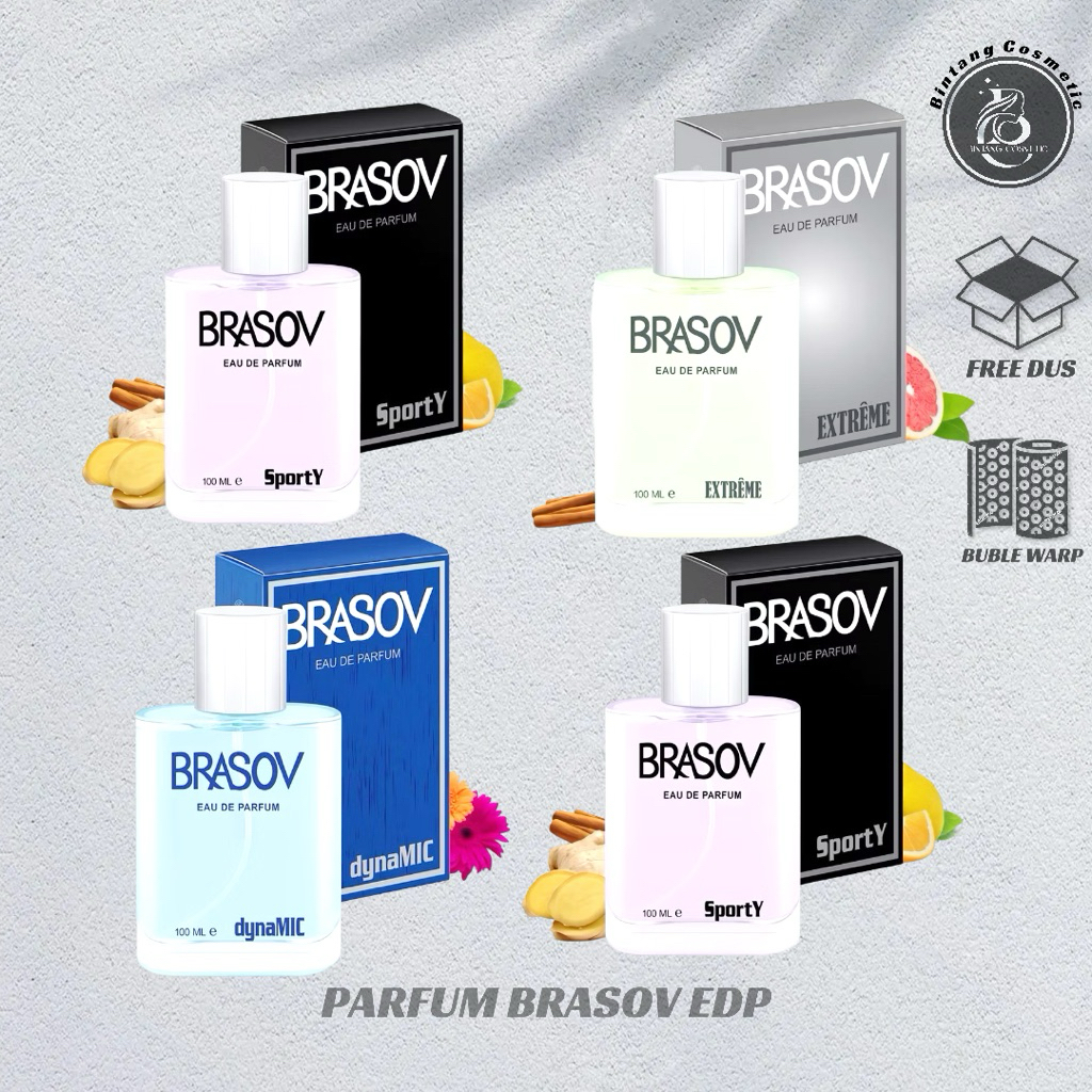 Brasov Eau De Parfume 100 Ml Parfum Pria & Wanita , Parfum Brasov Botol kaca 100 ml