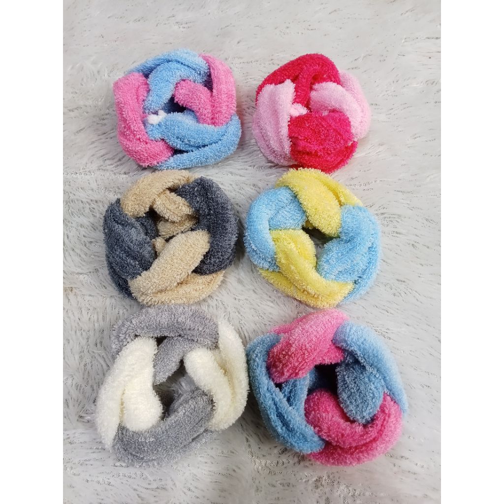 Ikat Rambut Handuk Lilit 4/Ikat Rambut Warna.