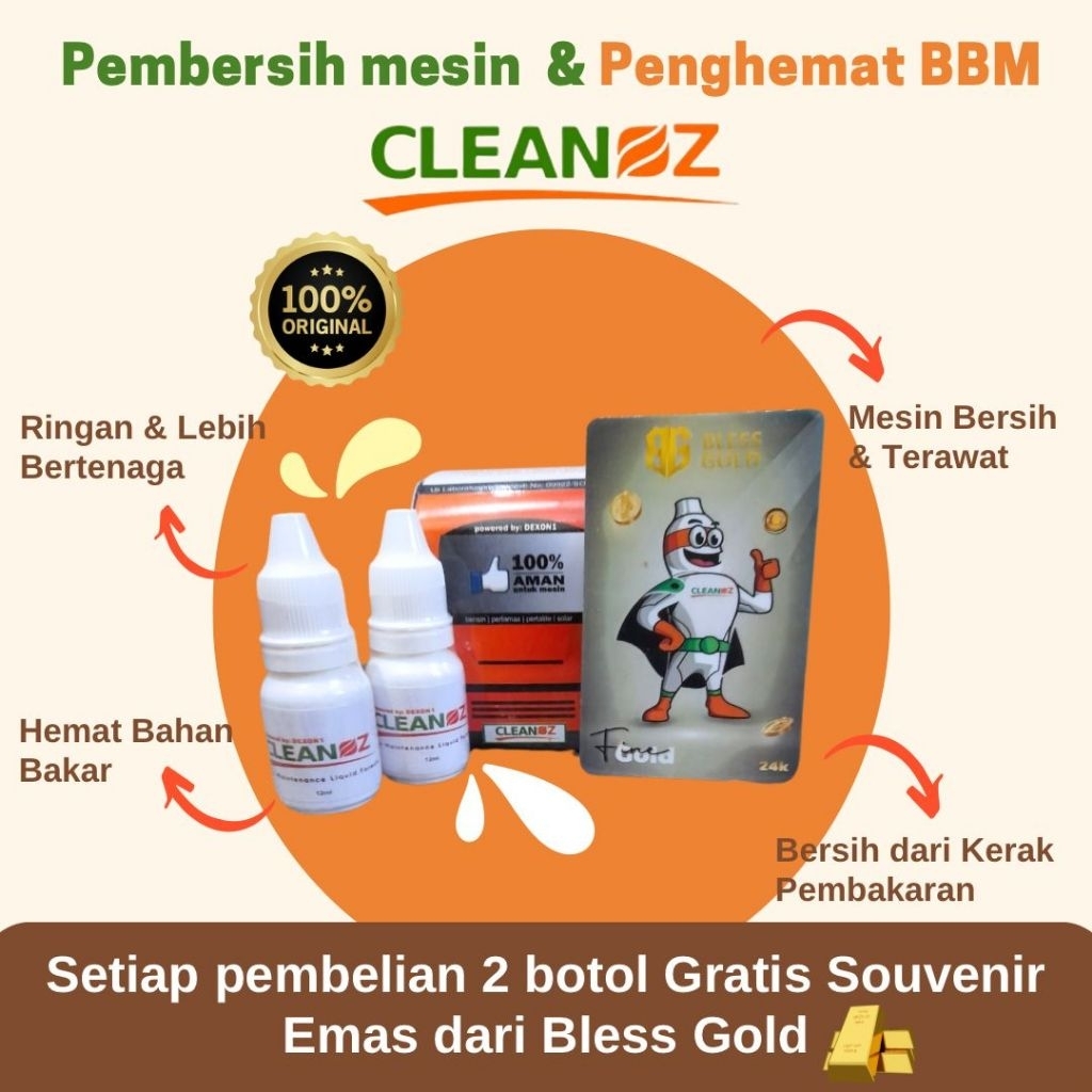 Cleanoz (Original) Agen Resmi Pembersih mesin, Penghemat BBM