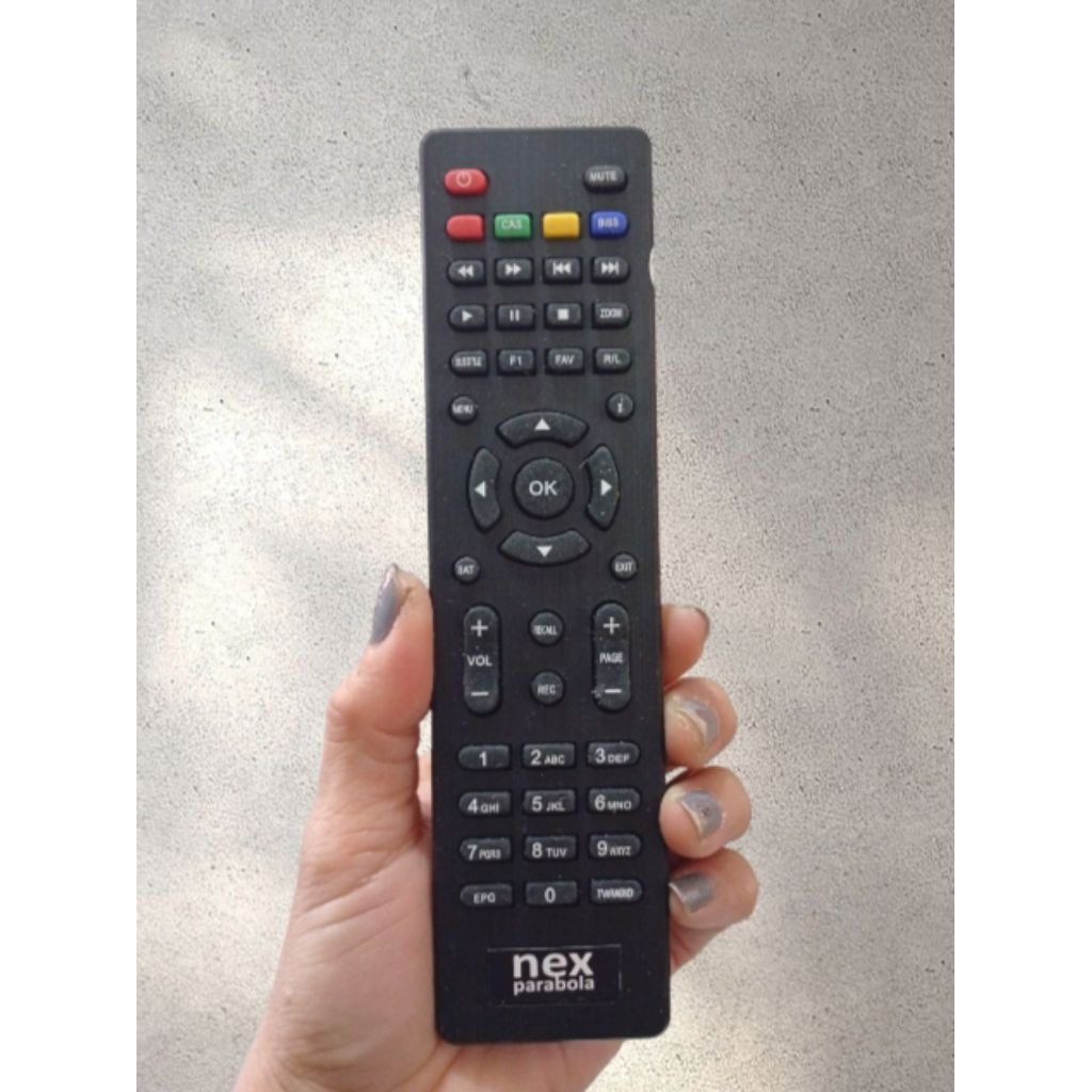 Remot Remote Receiver Parabola TANPA SETTING Remot Nex Parabola Mola Merah Hitam Biru