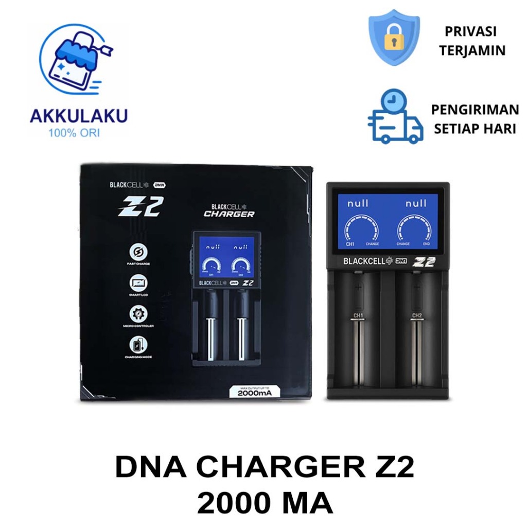 Charger Baterai 18650 Blackcell Z2 2 Slot Authentic 100% - Battery Charger Blackcell