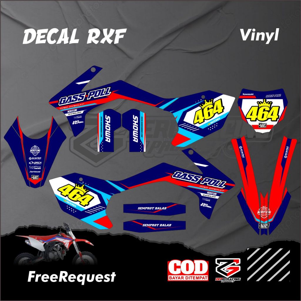 Sticker Decal Stiker Mini Trail RXF 50cc Stiker rxf 110cc Stiker Minti Trail