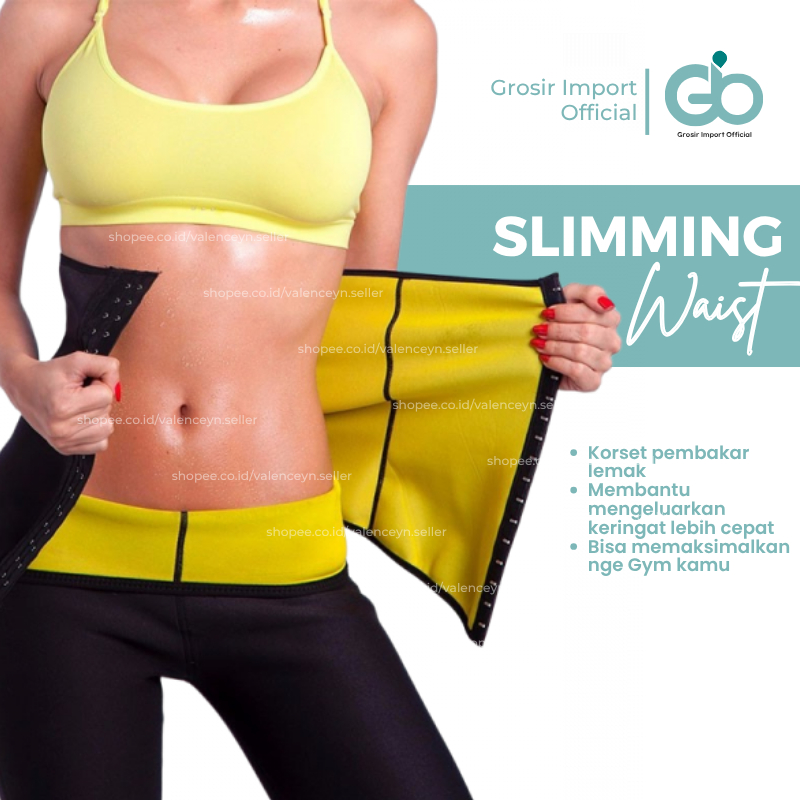 Korset Olahraga Pembakar Lemak Pengecil Pelangsing Perut Buncit Wanita Pria Tanpa Tulang Kancing Pen