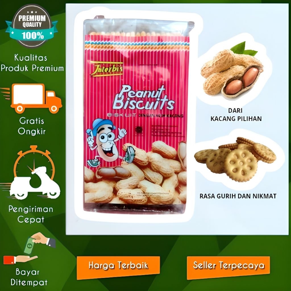 

INTERBIS - Biskuit Kacang Legend Interbis 300g - Rasa Otentik Bikin Nagih