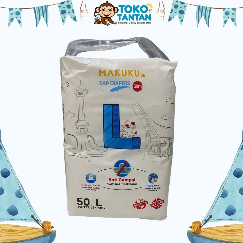 Makuku Slim SAP Diapers size S - XL