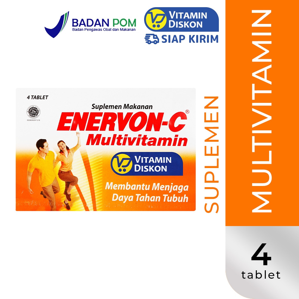 ENERVON C - 1 STRIP ISI 4 TABLET  | Suplemen Untuk Menjaga Daya Tahan Tubuh
