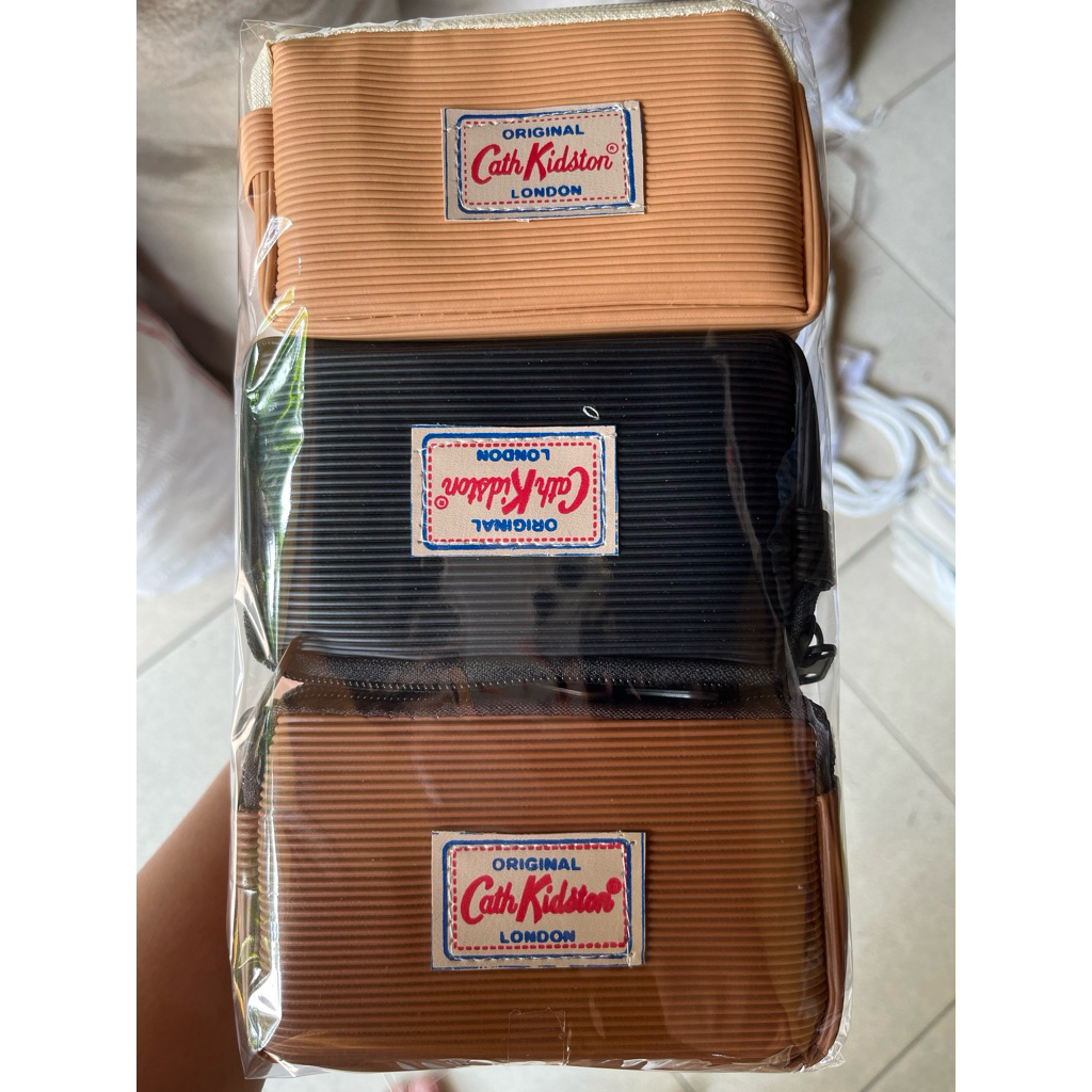 Dompet Wanita HP 3 Resleting Eco Multifungsi Pouch 3 Ruang polos