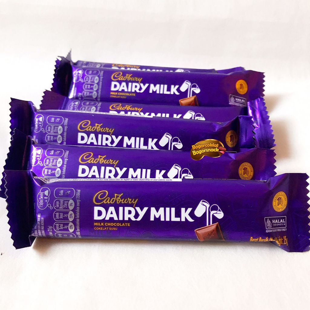 

Coklat Cadbury Dairy Milk 25gr isi 12pcs