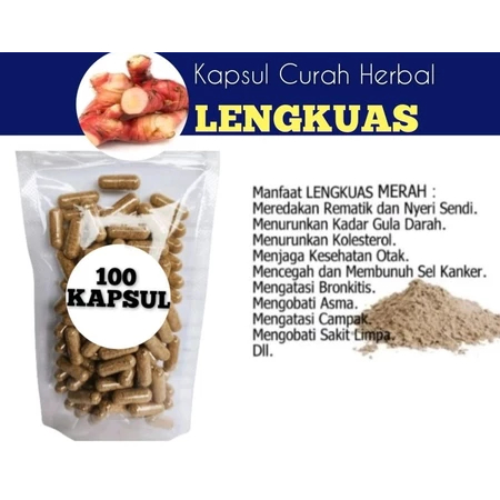 Kapsul Curah herbal lengkuas ISI 100 ORIGINAL