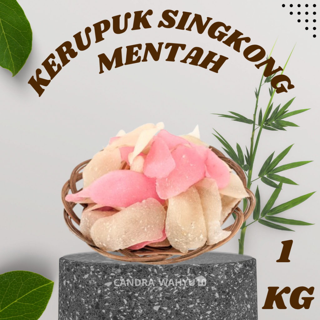 

Kerupuk Singkong Mentah gurih renyah Criping Singkong Merah Putih 1 kg
