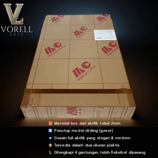Frame Mahar Akrilik - Box Mahar Akrilik Sliding - Kotak Mahar Akrilik Ukuran 30x40x6