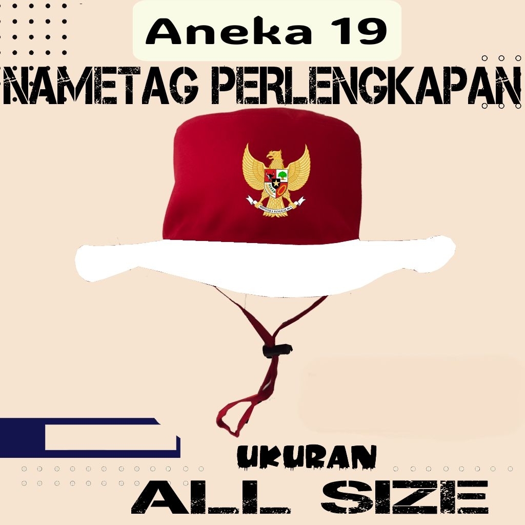 Topi Rimba Topi Bucket Topi Merah Putih Topi Rimba Merah Putih