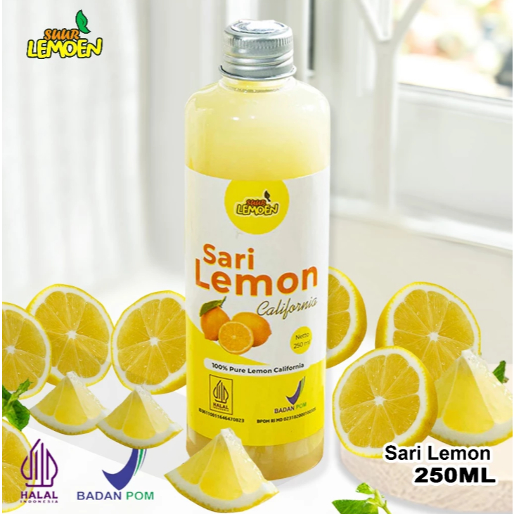 

BPOM Suur Lemoen - Sari Lemon 250ml Murni 100% Air Lemon Untuk Diet dan Detox Halal dengan Queensi Drinkme Lemon