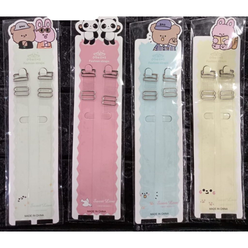 tali bra bening/transparan lebar 1.5cm