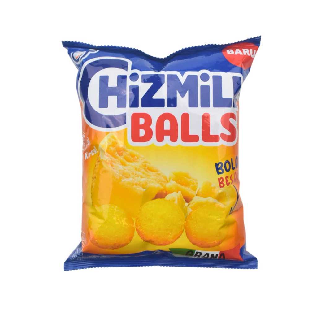 

Snack Chizmill Balls Grana Cheese 55gr - Cemilan/Makanan Ringan / Snack Keju - EXP SEPT 2025