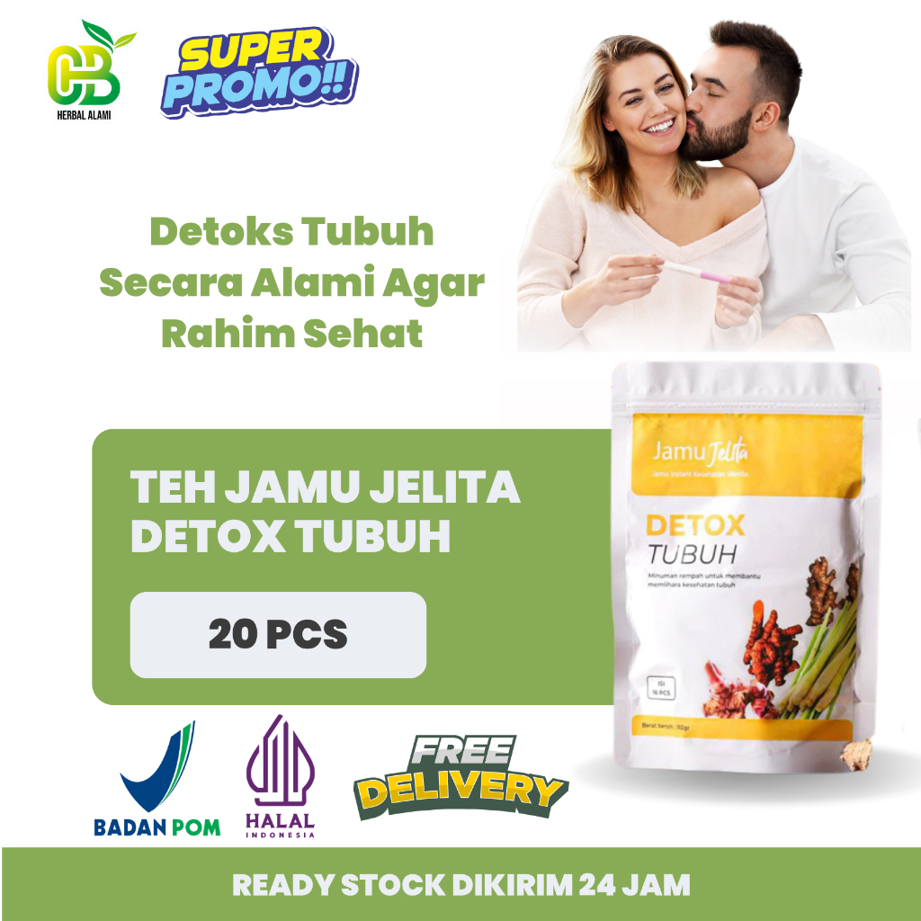 

TEH DETOX TUBUH Jamu Jelita Untuk Kesuburan Wanita Promil Racikan Herbal Rimpang Alami Bpom 20pcs