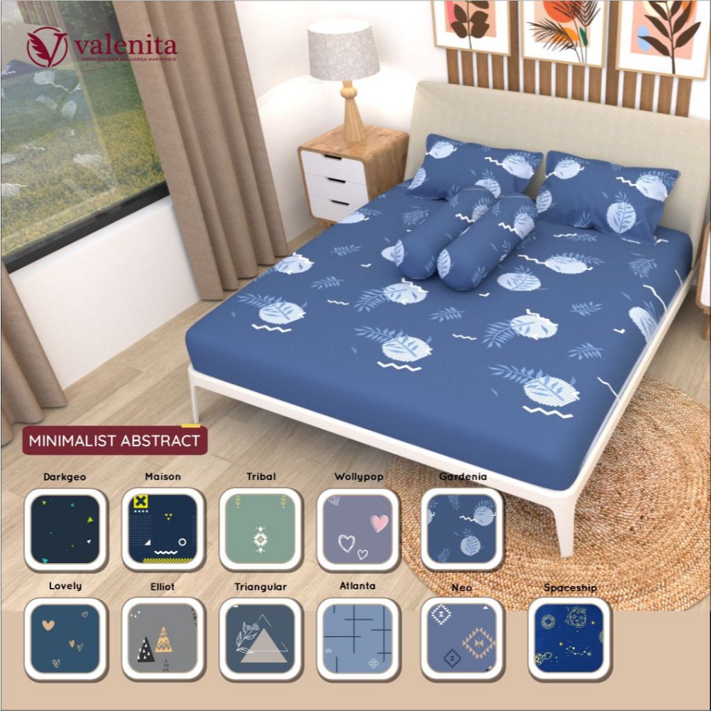 MURAH LEBAY Valenita - Sprei Set 140x200x20 Bantal 2 (B2) MURAH LEBAY