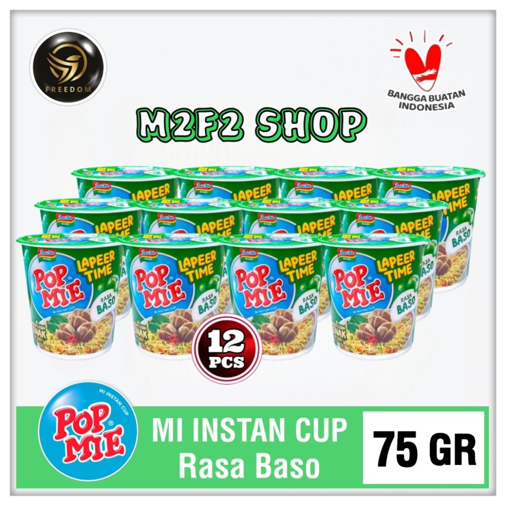 

POP MIE | Mi Instan Cup Kuah Rasa Baso - 75 gr (Kemasan 12 Pcs)