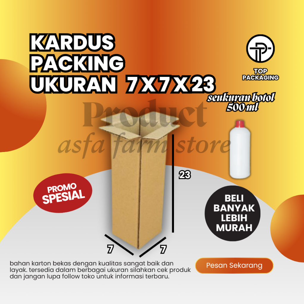 

KARDUS PACKING POLOS 7x7x23 CM BOX PACKING ONLINE SHOP