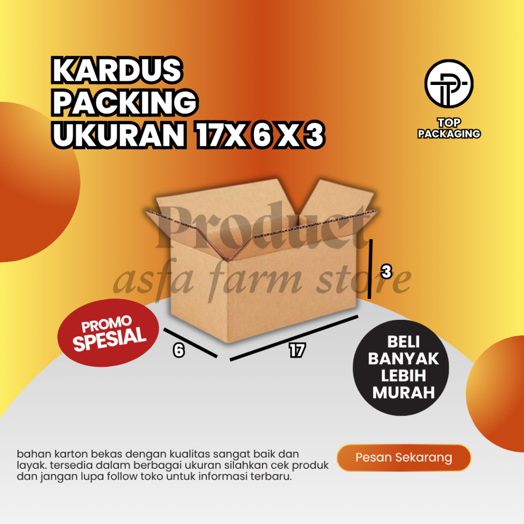 

KARDUS PACKING 17x6x3 CM BOX PACKING