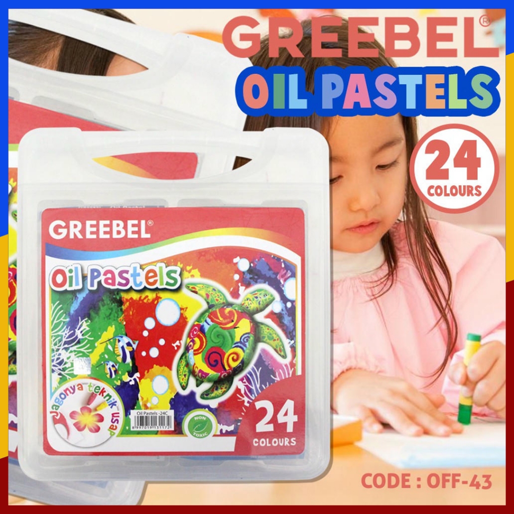 

Perlengkapan Menggambar Crayon Mewarnai 24 Warna Greebel Oil Pastels Minyak Warna Full Alat Melukis