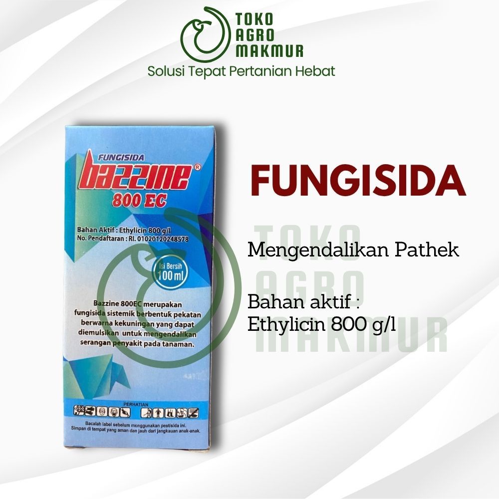 FUNGISIDA BAZZINE 800 EC | 100 ML | MENGENDALIKAN PATEK
