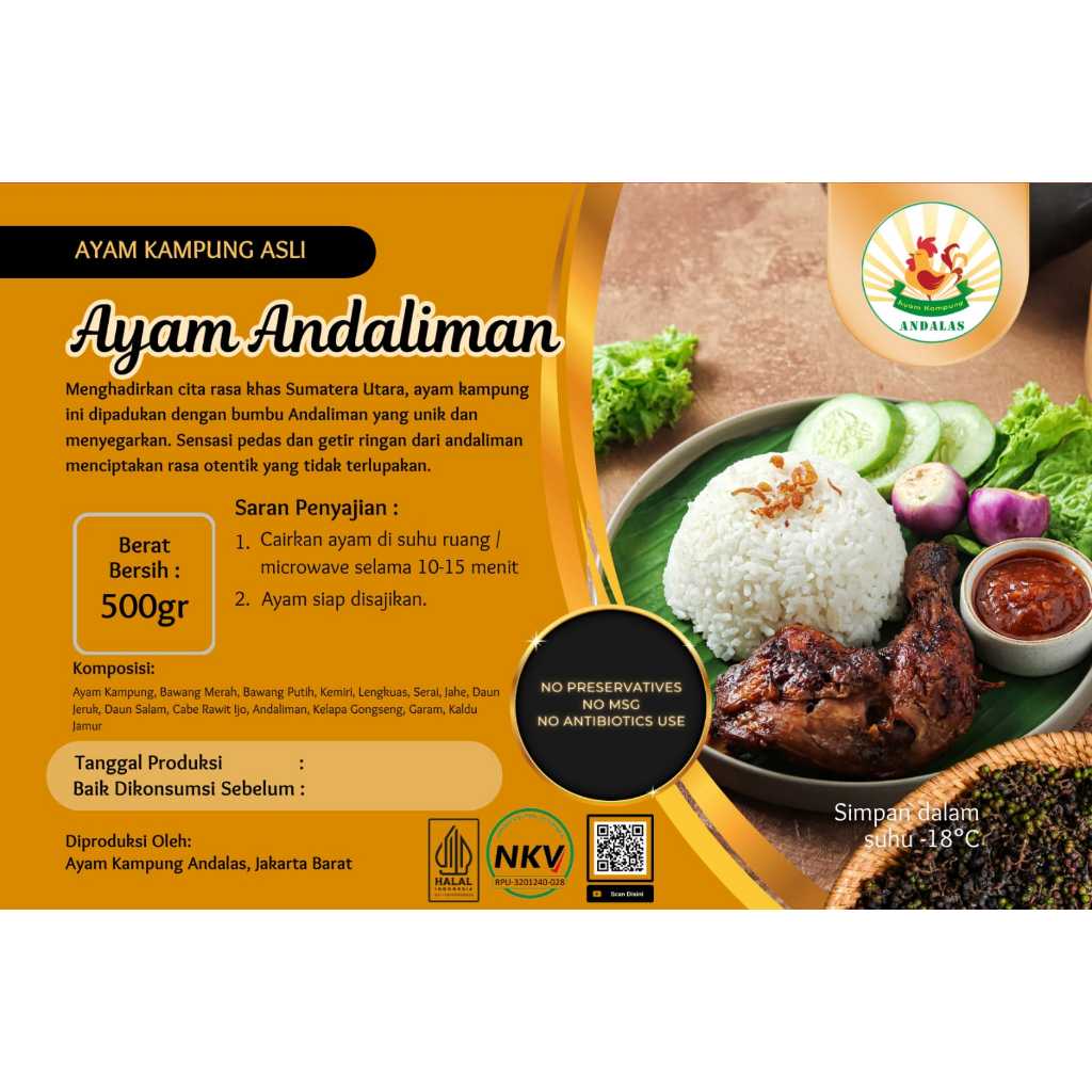 

Ayam Kampung Andaliman Homemade