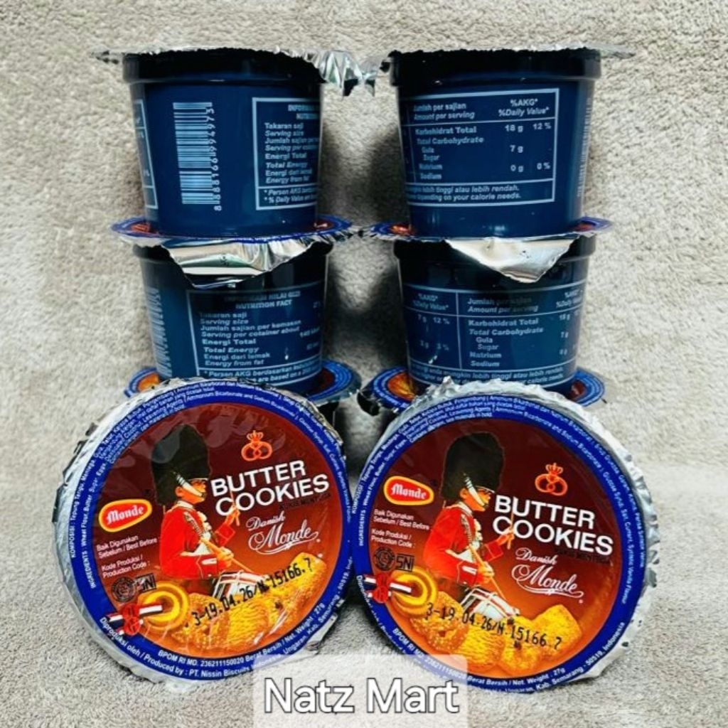 

Biskuit MONDE Butter Cookies Cup 27 gr