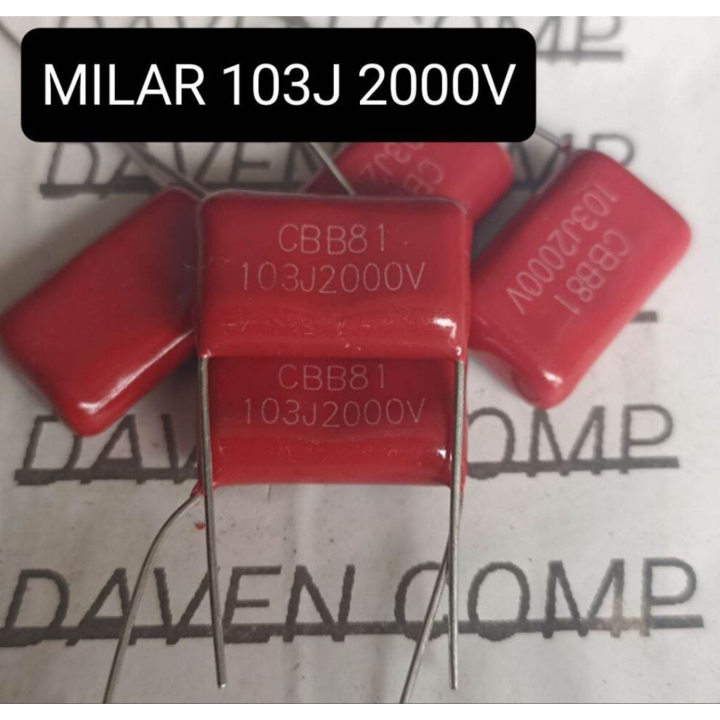 KAPASITOR MILAR 103J 2000V MYLAR 103 J 2000 VOLT 2000VOLT