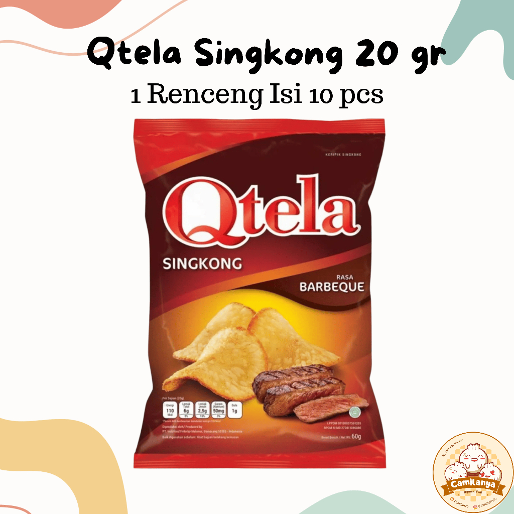 

Qtela Keripik Singkong BBQ 20 gr 1 Renceng Isi 10 pcs