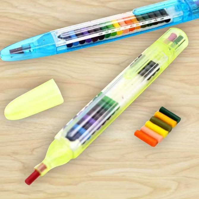 

New Rainbow Lead Creative 20 Color Multi functional Drawing Pen Cute and Portable Student Graffiti Crayon
