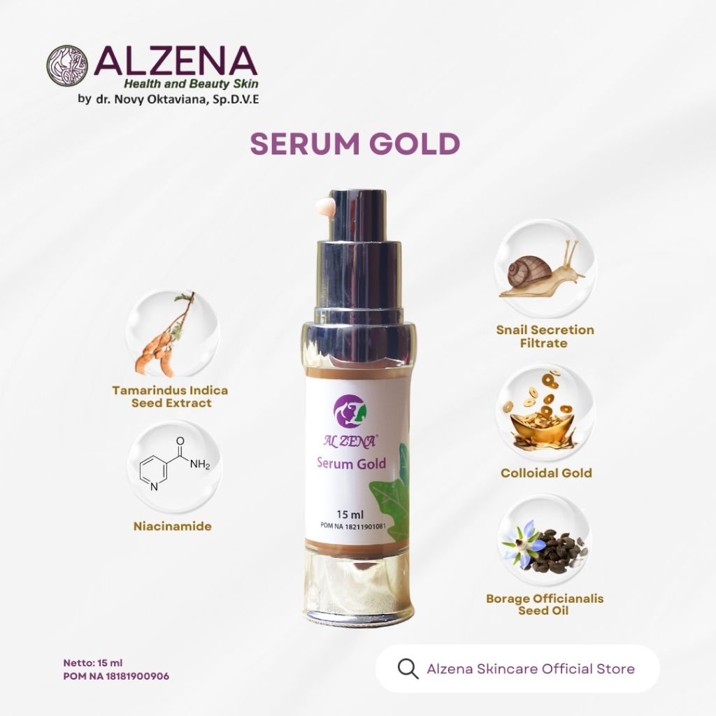SERUM ORI ALZENA SKINCARE SERUM GOLD ALZENA