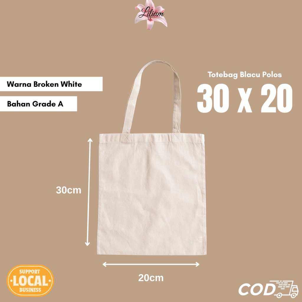 Totebag Blacu Polos |Totebag Berbagai Ukuran Sedang | Tas Blacu Tote Bag Belanja Shopping Totebag Po