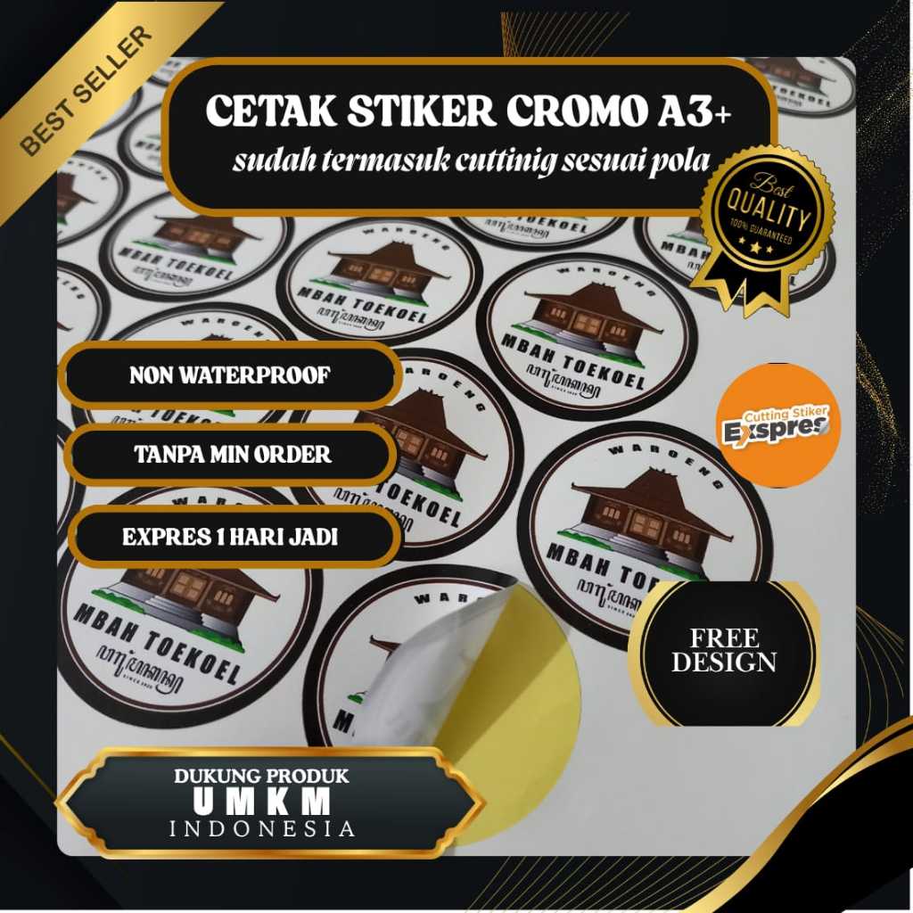 

Cetak Striker Cromo Murah A3+ / Cetak Stiker Label Makanan Murah