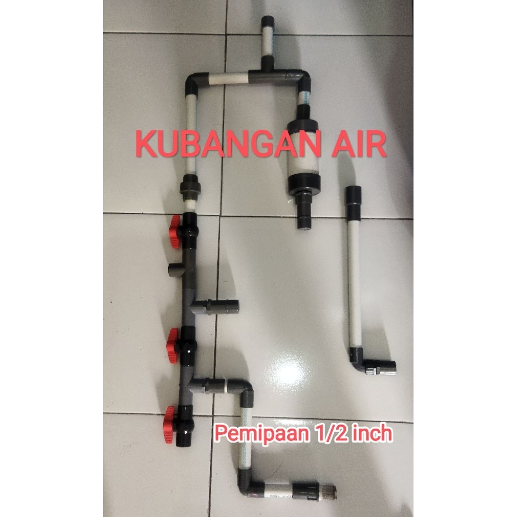 Instalasi pipa filter air sumur bor bau besi, berkarat, dan berminyak (tanpa tong) Ukuran pipa 1/2 i