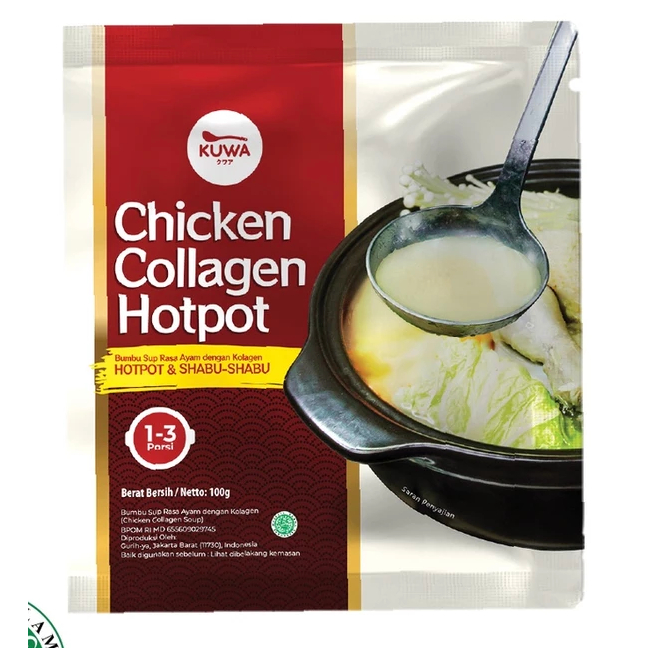 

KUWA Chicken Collagen Hotpot Bumbu - 100g Kollagen Ayam Hotpot Kuah Steamboat Instan