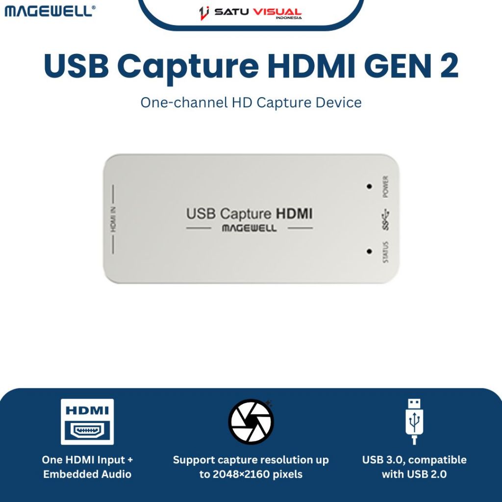 Magewell USB Capture HDMI/SDI Gen 2 - Capture Card HDMI/SDI One-channel HD capture device