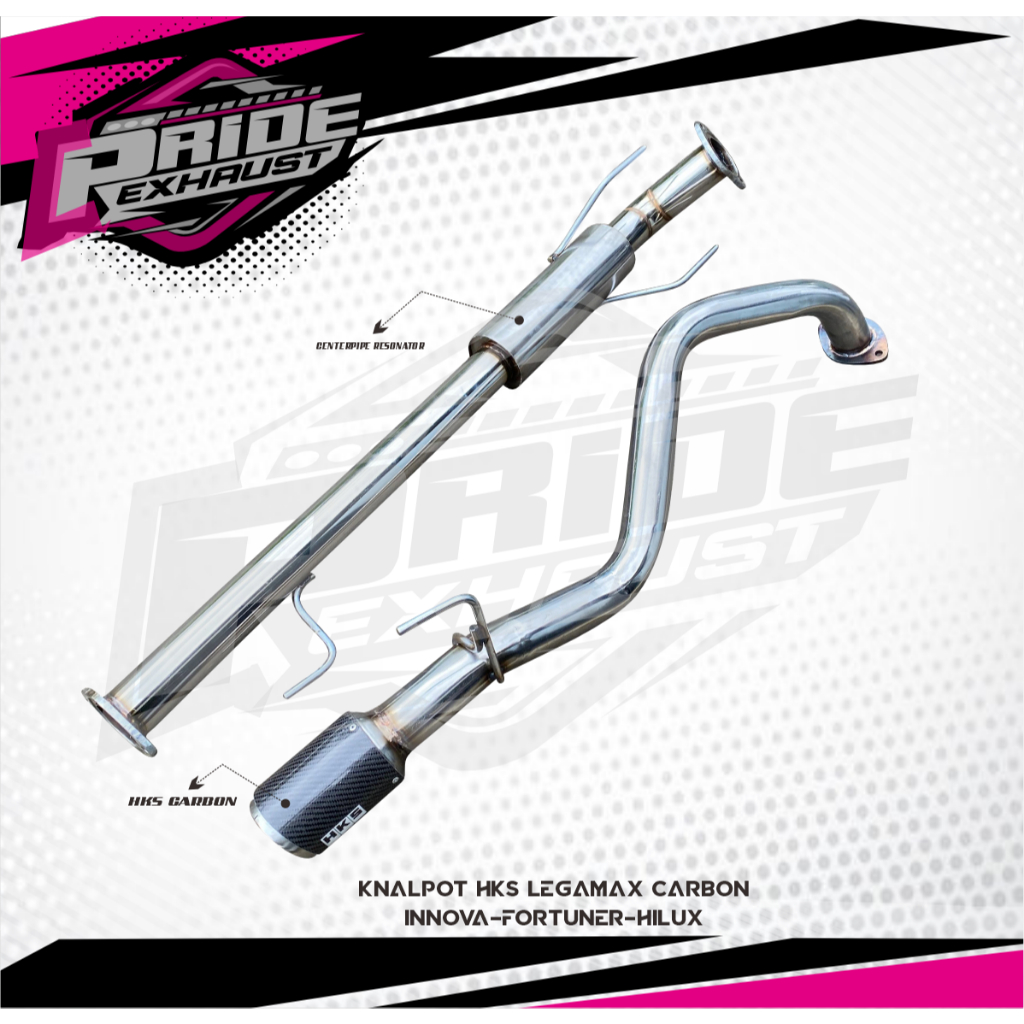 KNALPOT HKS LEGAMAX CARBON TIP TOYOTA INNOVA FORTUNER HILUX