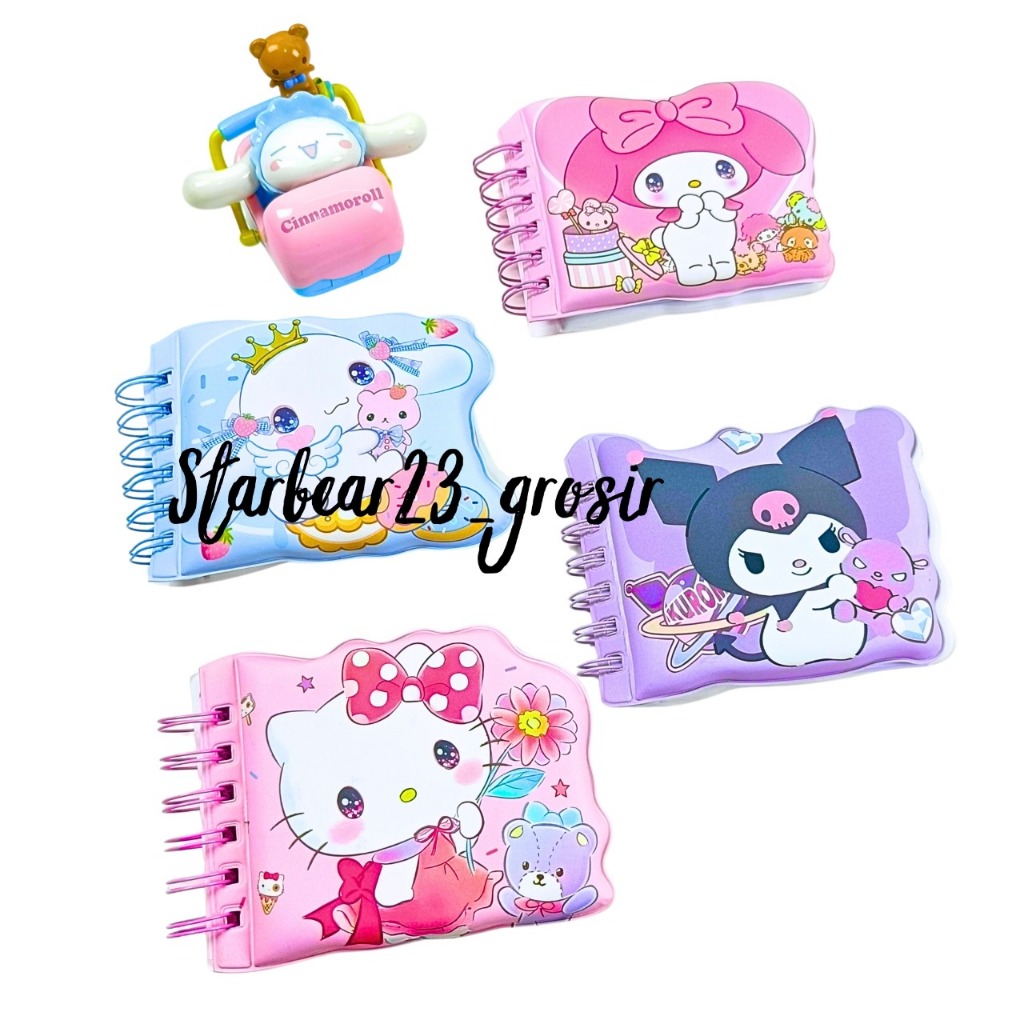 

Paket Mini Diary + Highlighter Pillow Kitty Moroll (TRU 149)