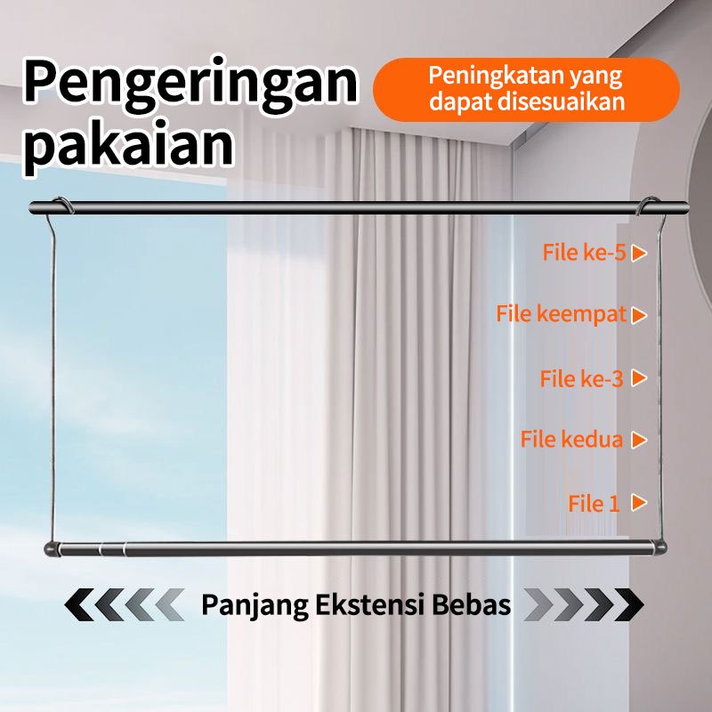 Jemuran Portable Jemuran Portable Stainless Steel Fleksibel Tiang