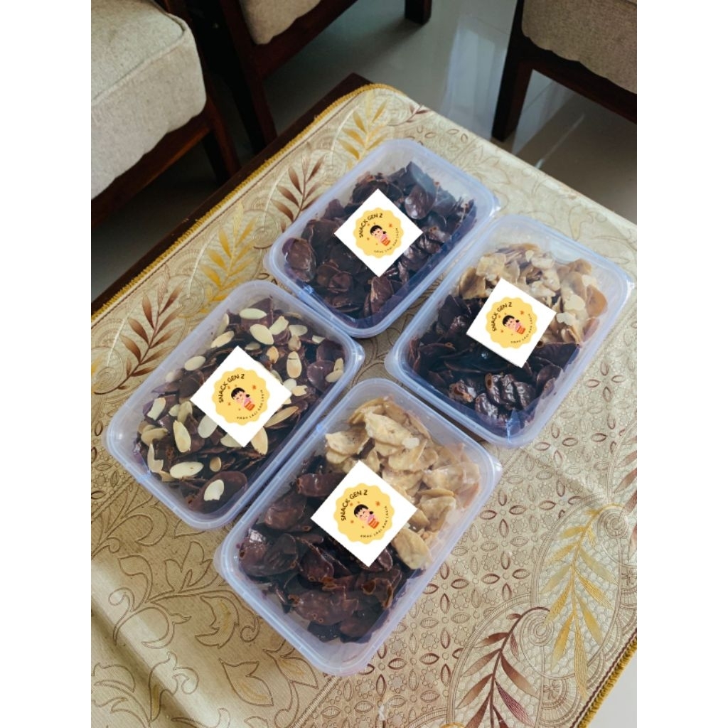 

kripik pisang lumer rasa coklat