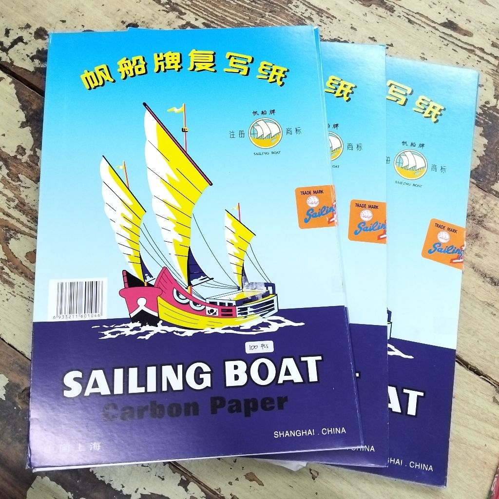 

(100 Pcs) Kertas/Paper Carbon/Carbon Paper Sailling Boat Hitam/Carbon Sailing Boat F4 100 pcs