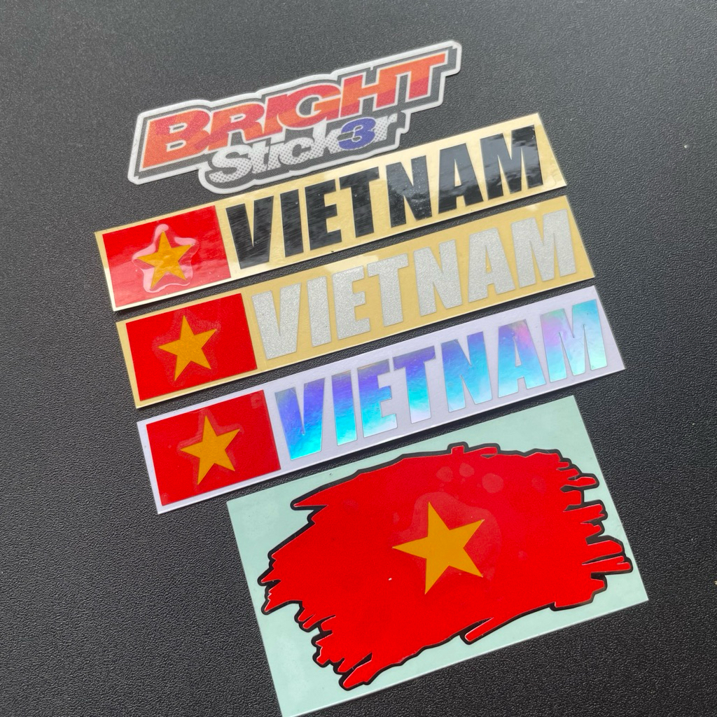 Sticker Stiker Vietnam Bendera Vietnam Cutting