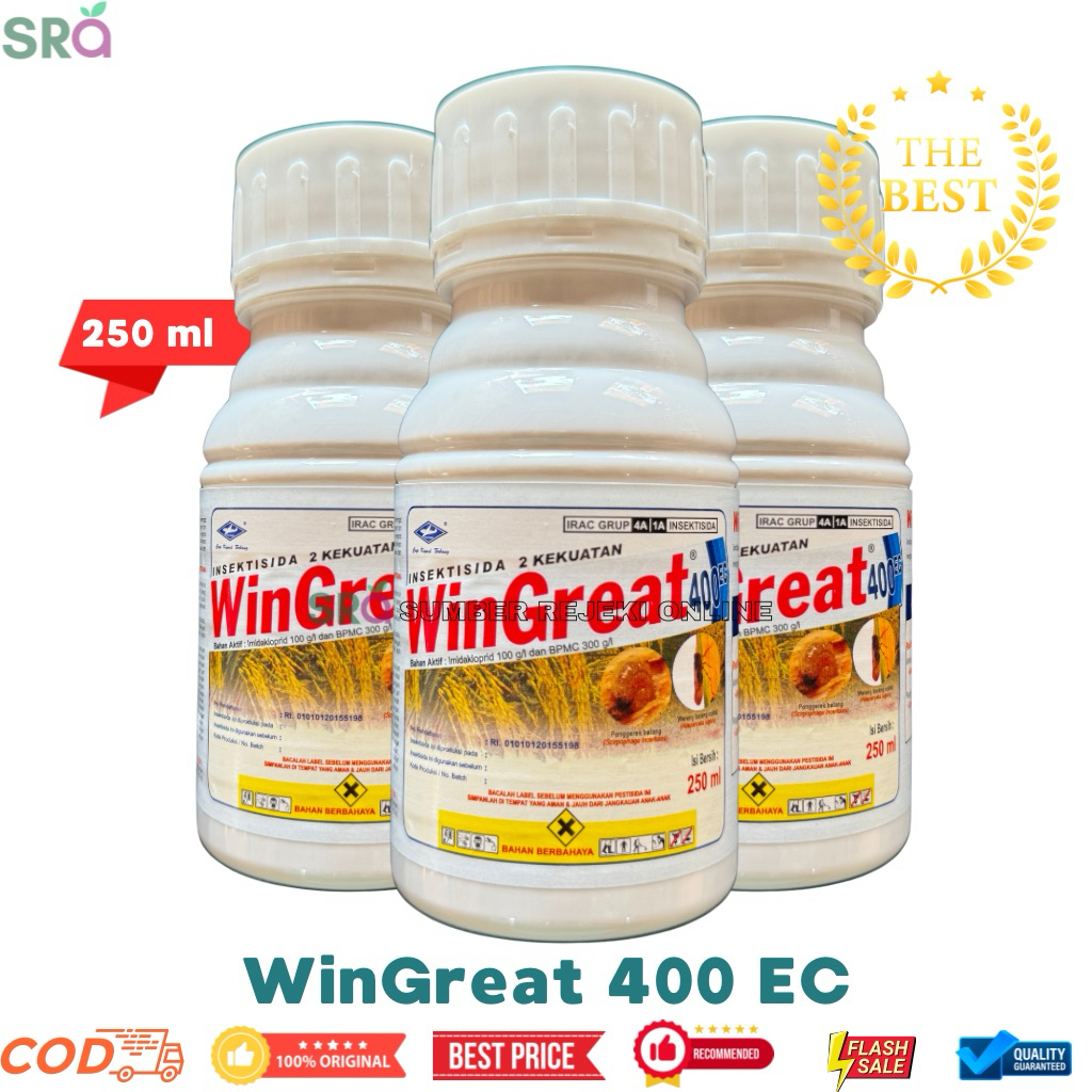 WINGREAT (Winder Greta) 400 EC MIX - 250ML Insektisida Pengendali Wereng Dan Penggerek Batang Pada T