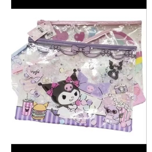 

Map File Jaring Mika A5 Karakter Sanrio/ Map Domumen Glitter Sanrio / Tempat pensil/ Pouch